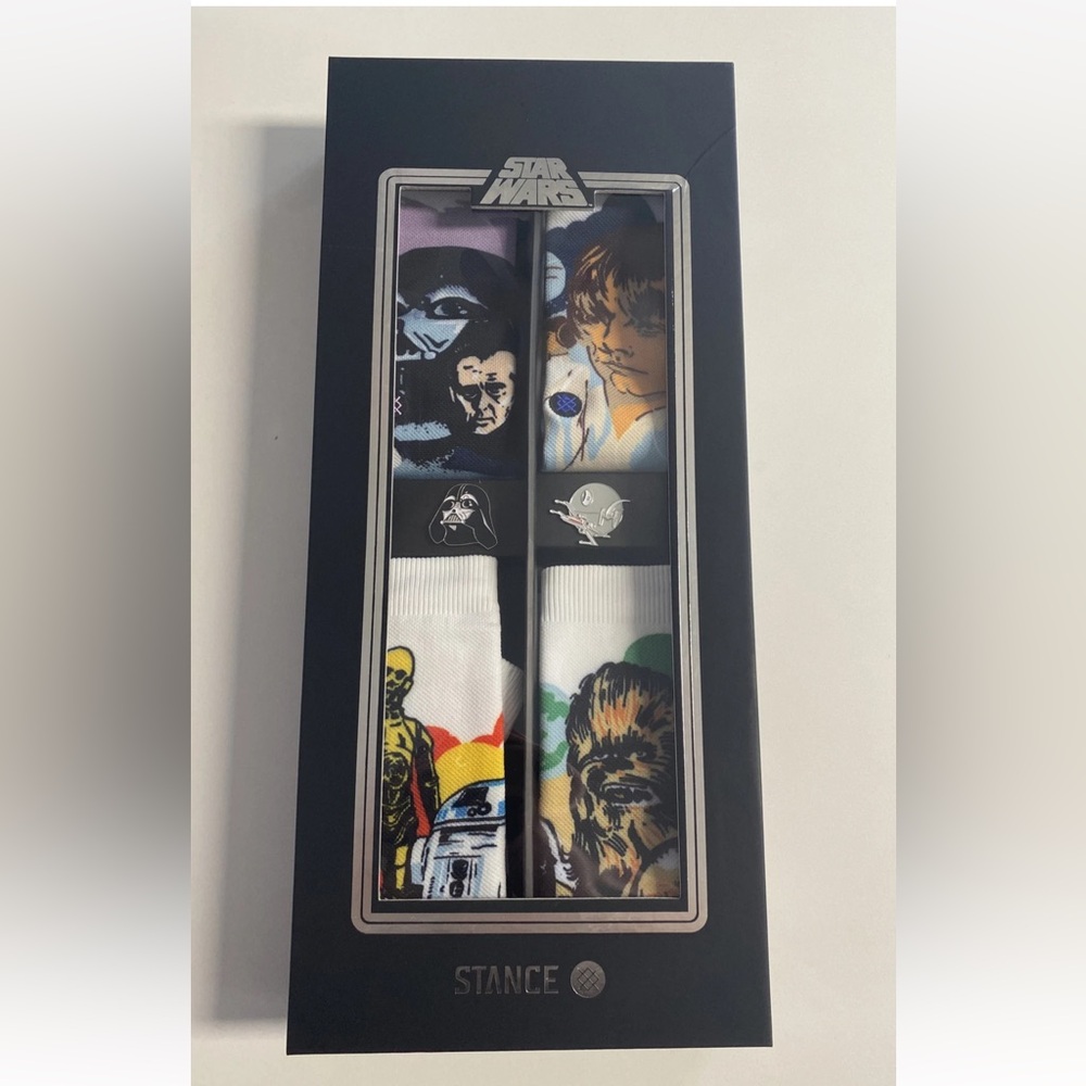 *New Stance Star Wars Galactic 4-pack Sock Set With Collectors Pins “Limited”